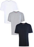 Hanes Mens Tall 100% Cotton Crew Neck Undershirts - Ultra Comfort in
