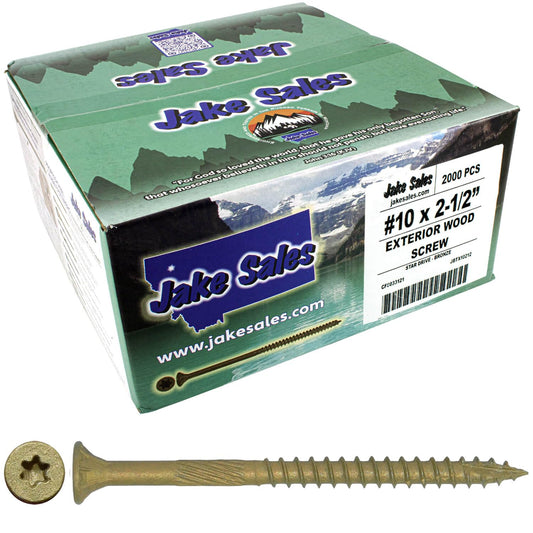Multipurpose Wood Screws - 2-1/2 in Bronze Coated Torx Drive