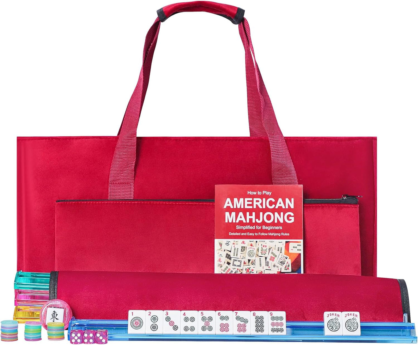 American Mahjong Tile Set with Premium Accessories and Case
