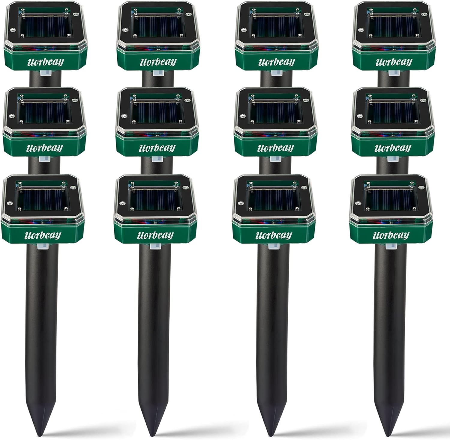 Solar Mole Repellent 12 Pack Ultrasonic for Garden & Yard