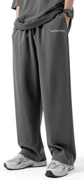 Men's Cotton Baggy Sweatpants for Men - Loose Fit Open Bottom