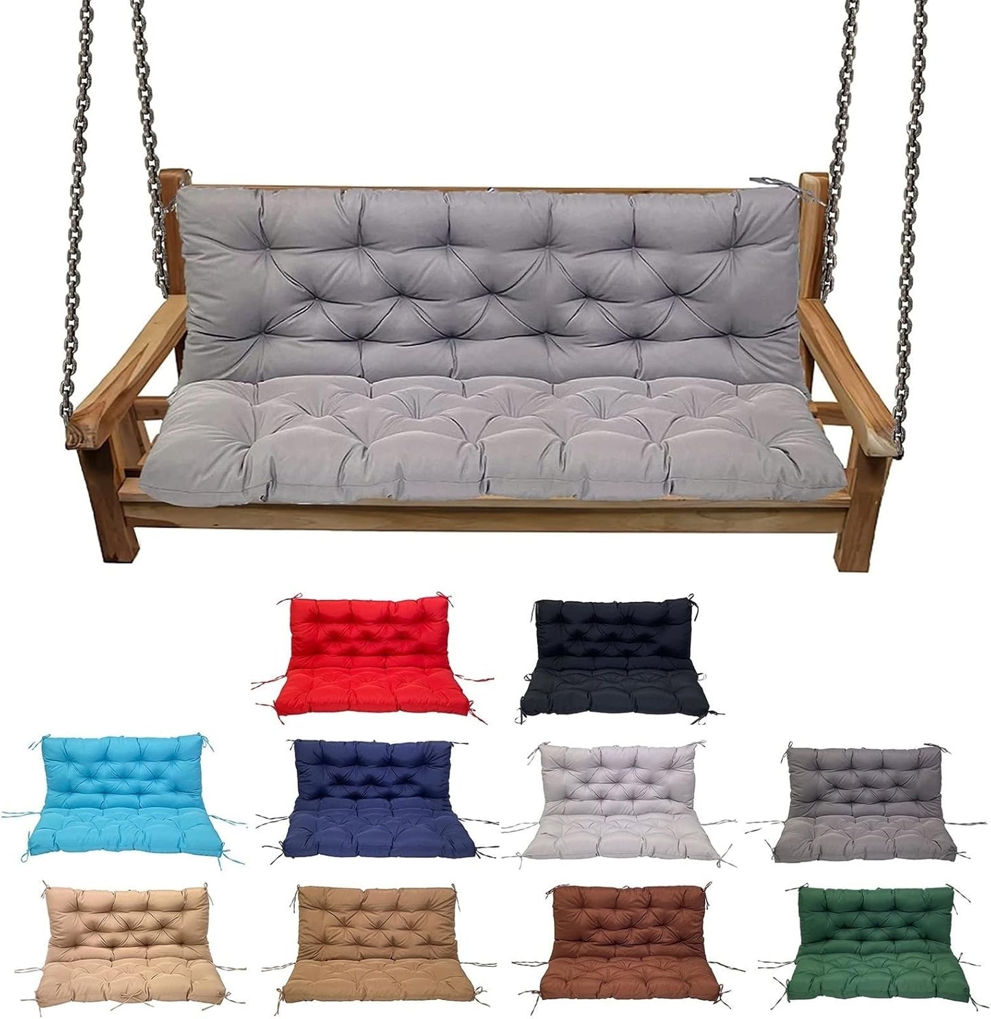 Swing Cushion Replacement for Outdoor Porch Waterproof Comfort