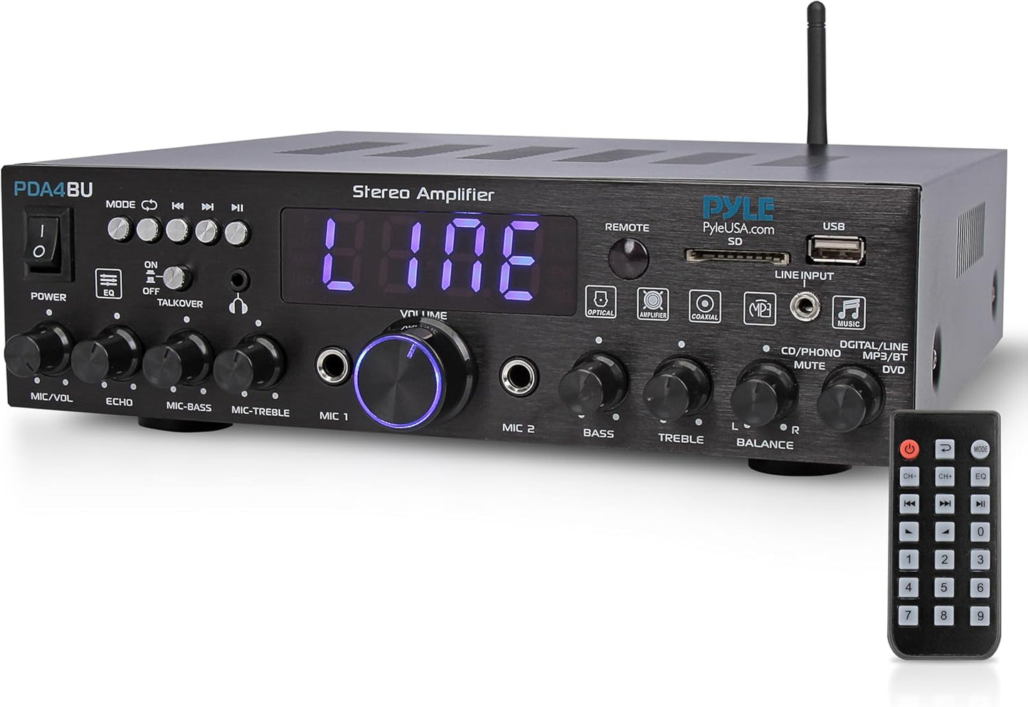 Pyle Wireless Bluetooth Home Stereo Amplifier for Quality Sound