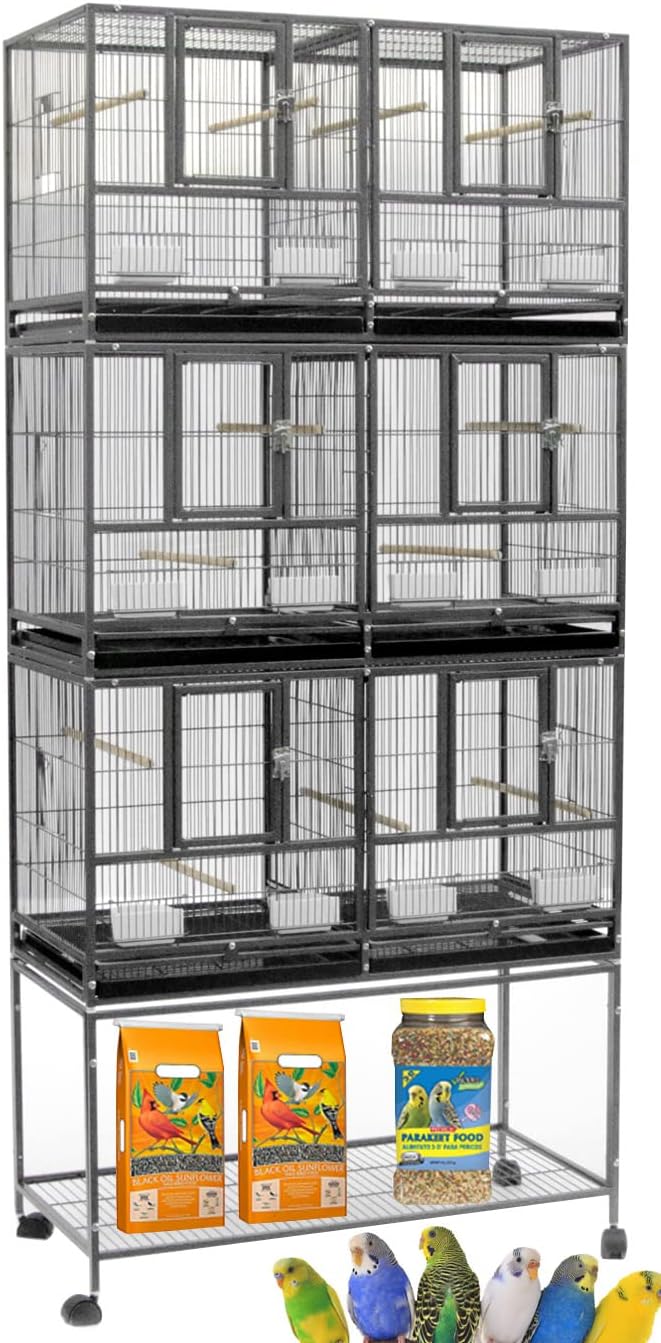Combo Breeding Stacker Center Divided Breeder Bird Flight Cage