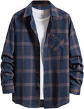 Men's Plaid Hooded Shirt - Casual Thick Flannel Hoodie