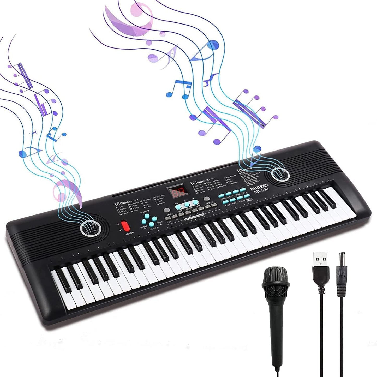 61 Key Keyboard Piano for Beginners - Perfect Christmas Gift