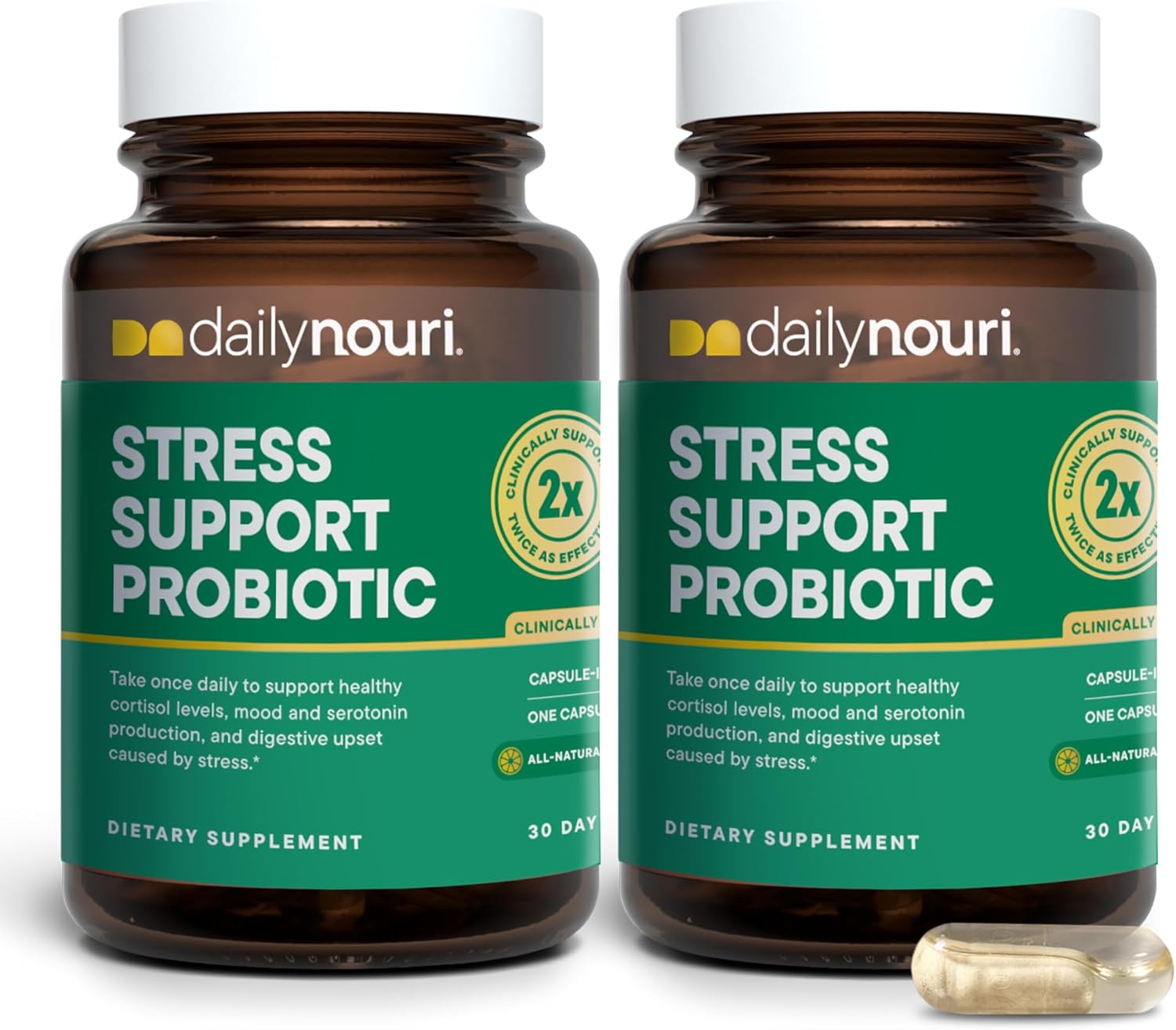 DAILYNOURI Stress Support Probiotic for Mood and Gut Health