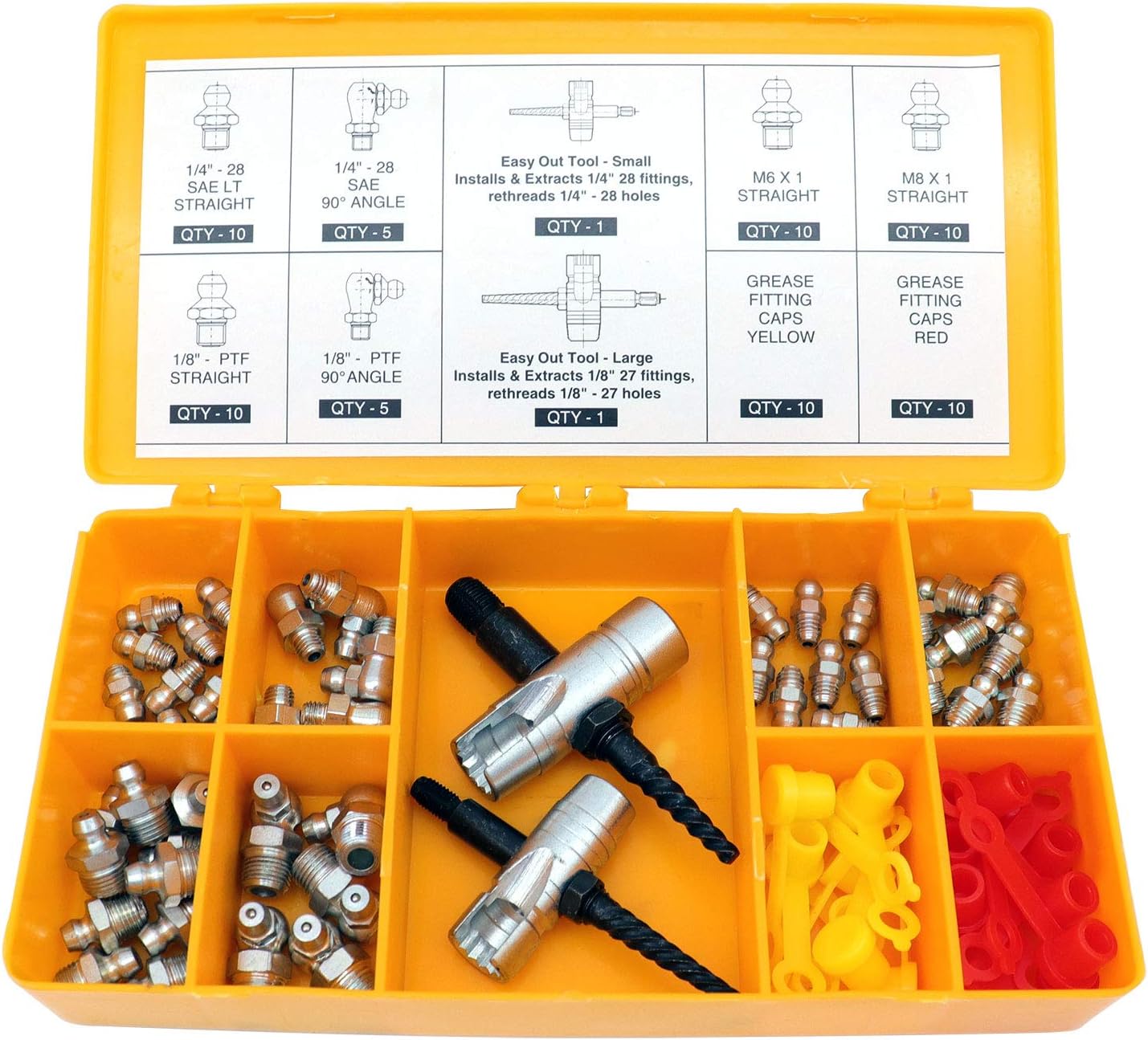 LockNLube Complete Grease Fitting Replacement Kit for All Needs