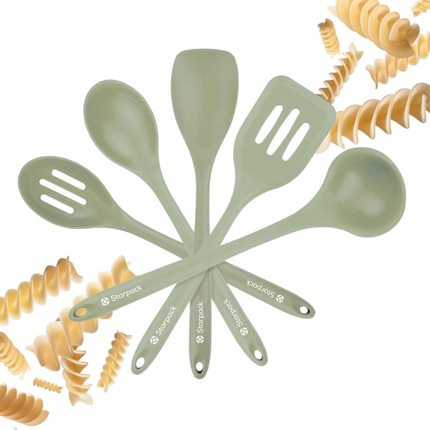 Silicone Cooking Utensils Set for Nonstick Cookware - 5 Pcs