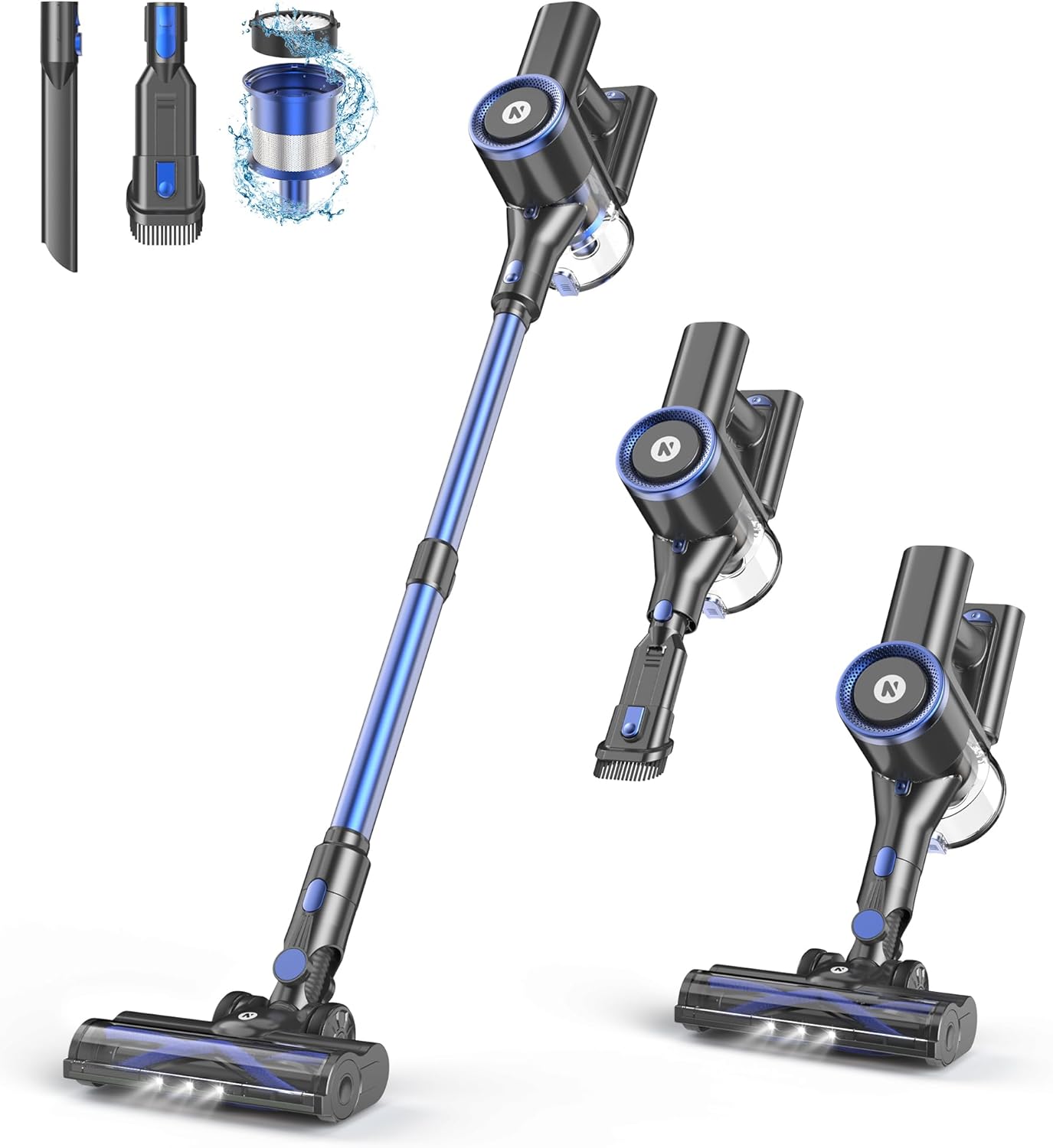 NADALY Cordless Stick Vacuum - Powerful Suction, 45 Min Runtime