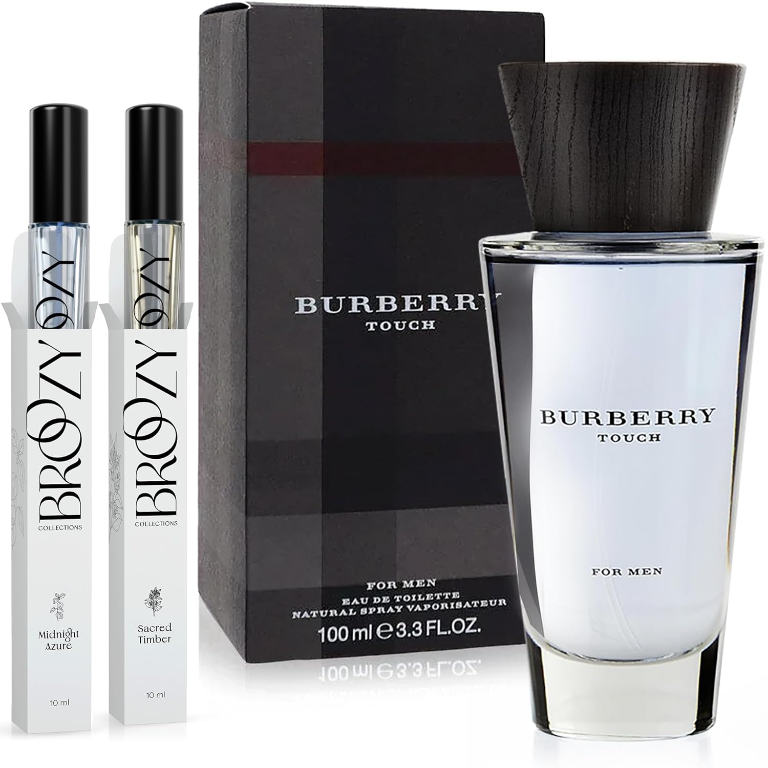 Premium Men Cologne Set Bundle with Burberry Touch and Samples