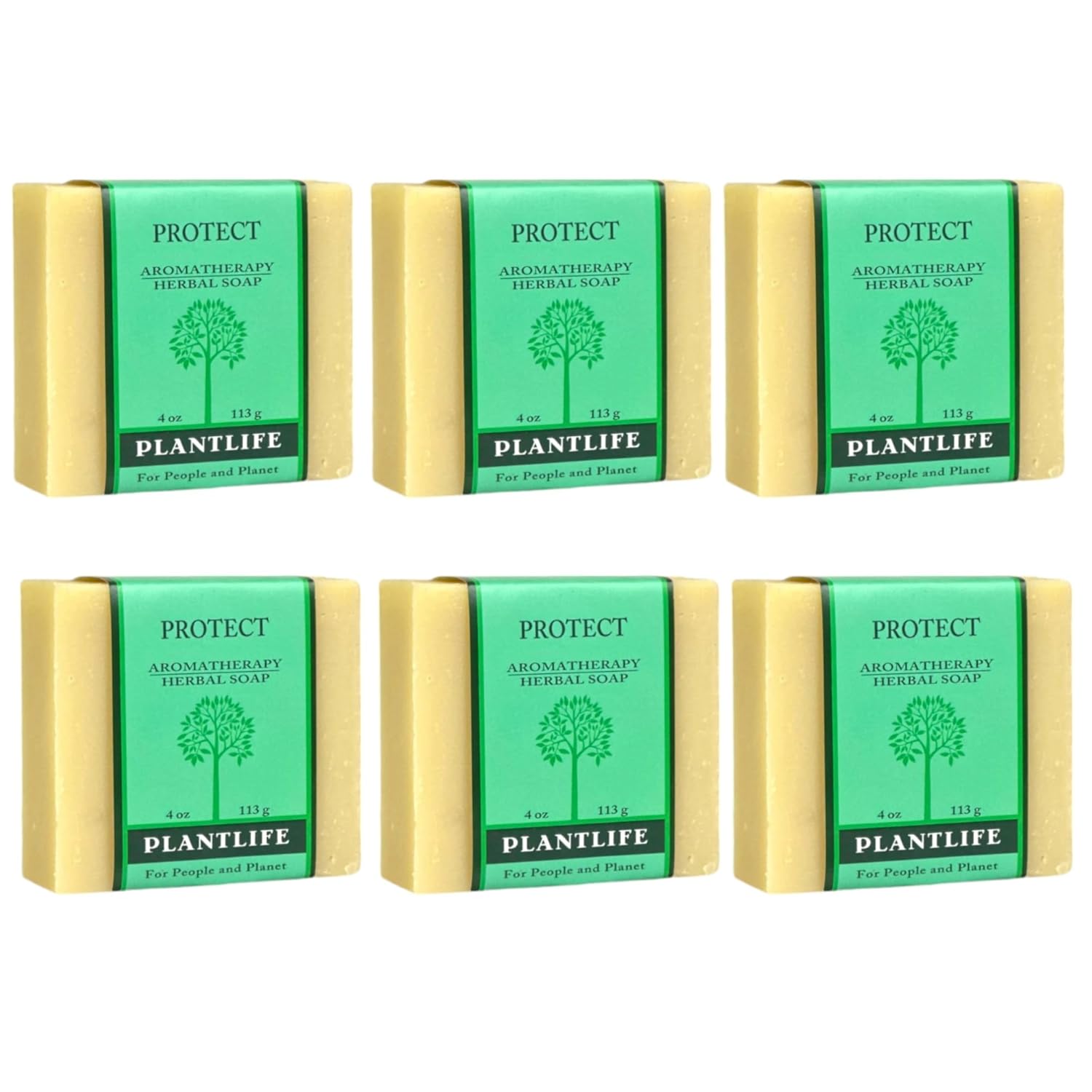 Plantlife Protect 6-Pack Bar Soap - Natural Skin Defense