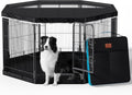Dog Playpen 38in with Top & Storage Bag - Sturdy Camping Pen