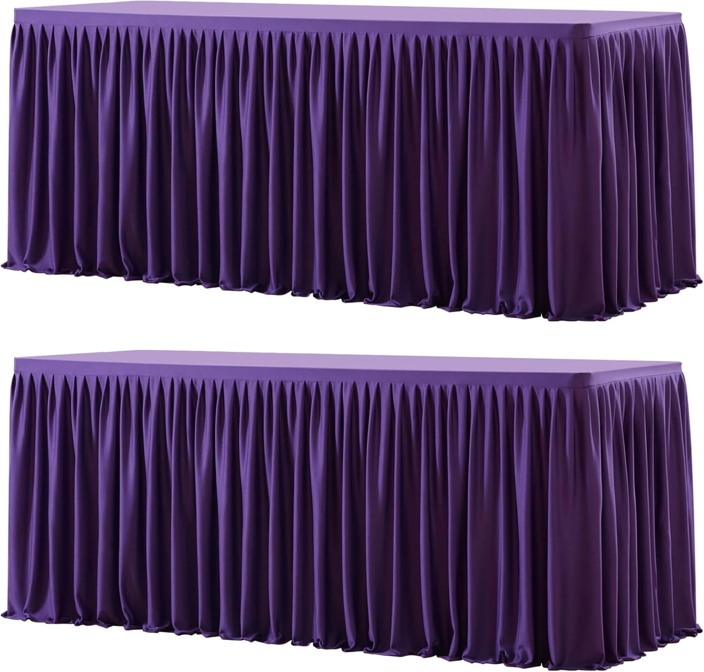 Purple Rectangle Tablecloths for 6 Foot Tables - 2 Pack