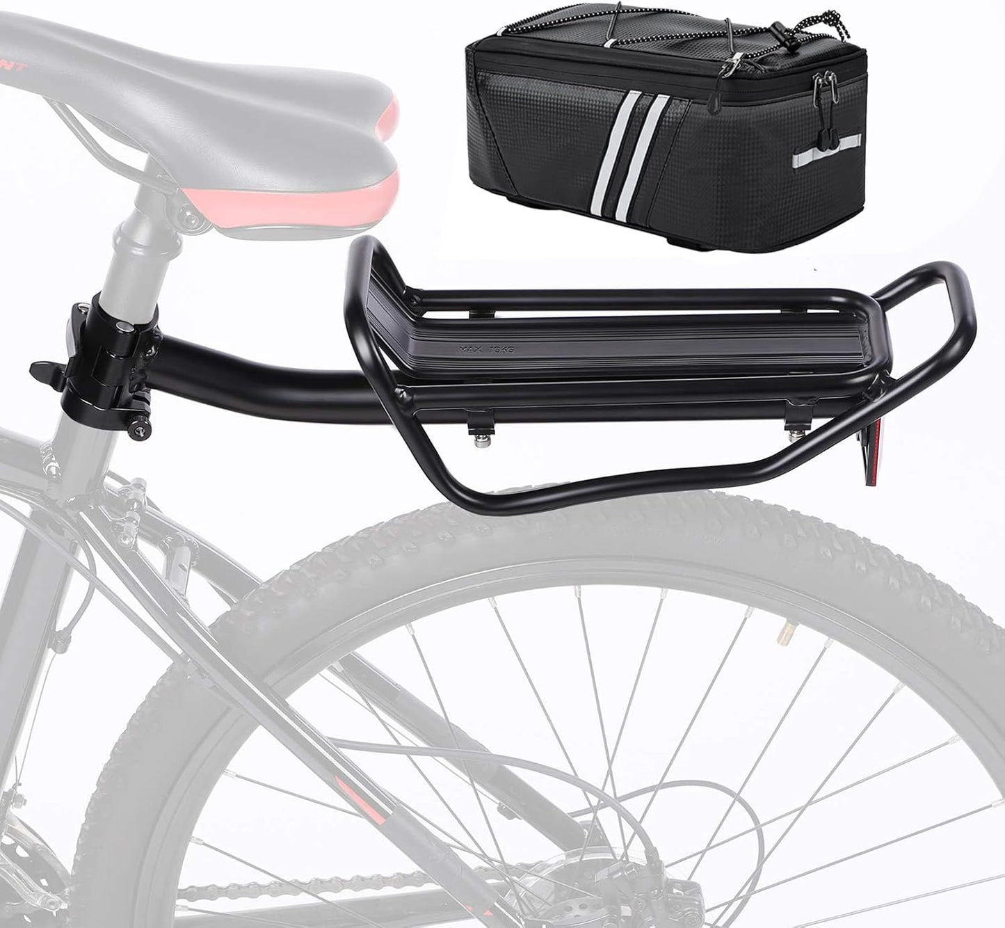 Rear Bike Rack with Quick Release for 26-29 Inch Frames