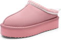 DREAM PAIRS Women's Suede Platform Slippers - Warm, Plush Comfort Keep