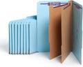 Legal Size Pressboard File Folders Pack of 5 - Blue, 10 per Box