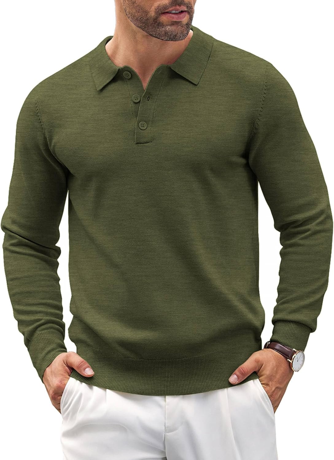 COOFANDY Mens Knit Polo Shirts for Casual and Stylish Looks