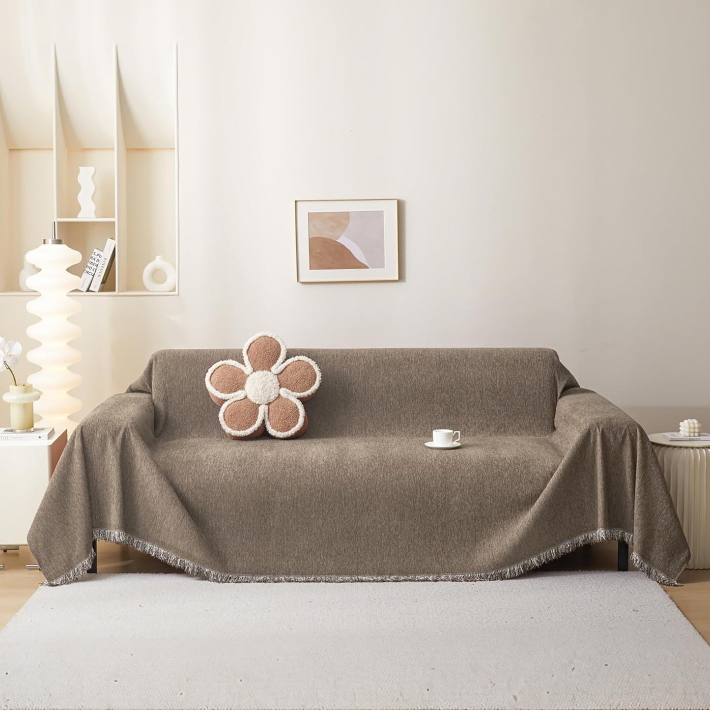 MEETSKY Sectional Couch Covers for 3 Cushion Sofa Protection