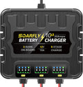 3 Bank Marine Battery Charger for 12V SLA AGM Lithium Batteries