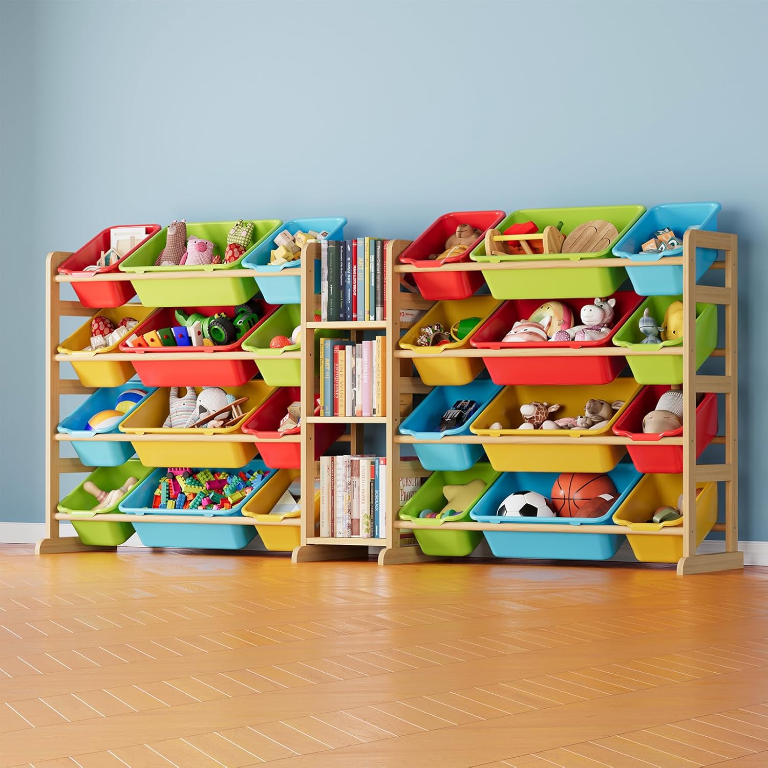 SpaceAid Large Toy Storage Organizer with 24 Bins for Kids