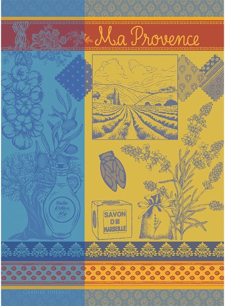 Garnier Thiebaut Ma Provence Curry French Kitchen Towel 22x30