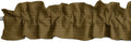 Faux Burlap Sleeve Topper Valance - Dark Gold 120in x 9in