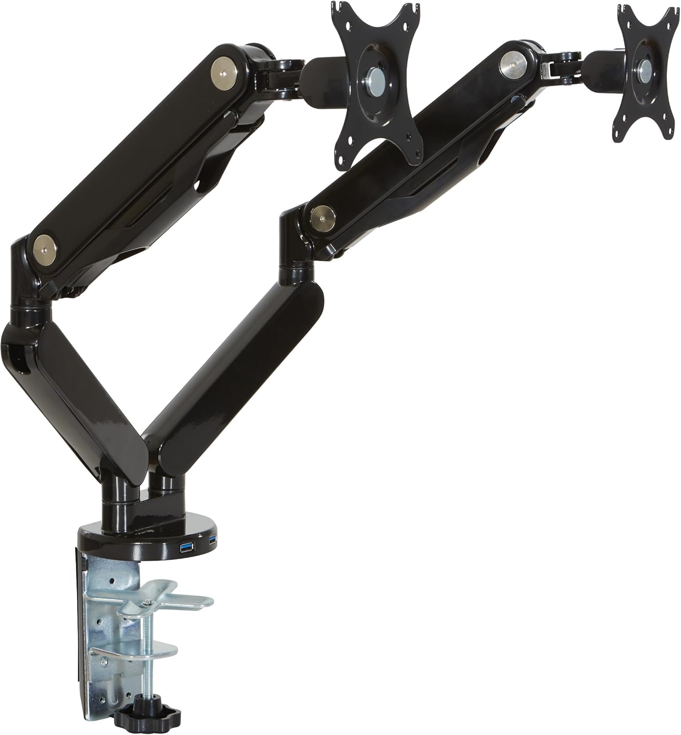 Office Star Ascend II Double Monitor Arms with USB Ports