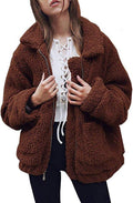 Comeon Women's Fleece Faux Shearling Coat - Oversized Warm Winter
