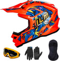 Youth ATV Helmet Model Z705 (Fantasy Orange, M) - DOT ECE Dual