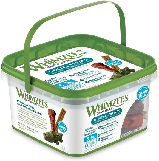 Whimzees Wellness Variety Pack Dog Dental Treats for Small Dogs