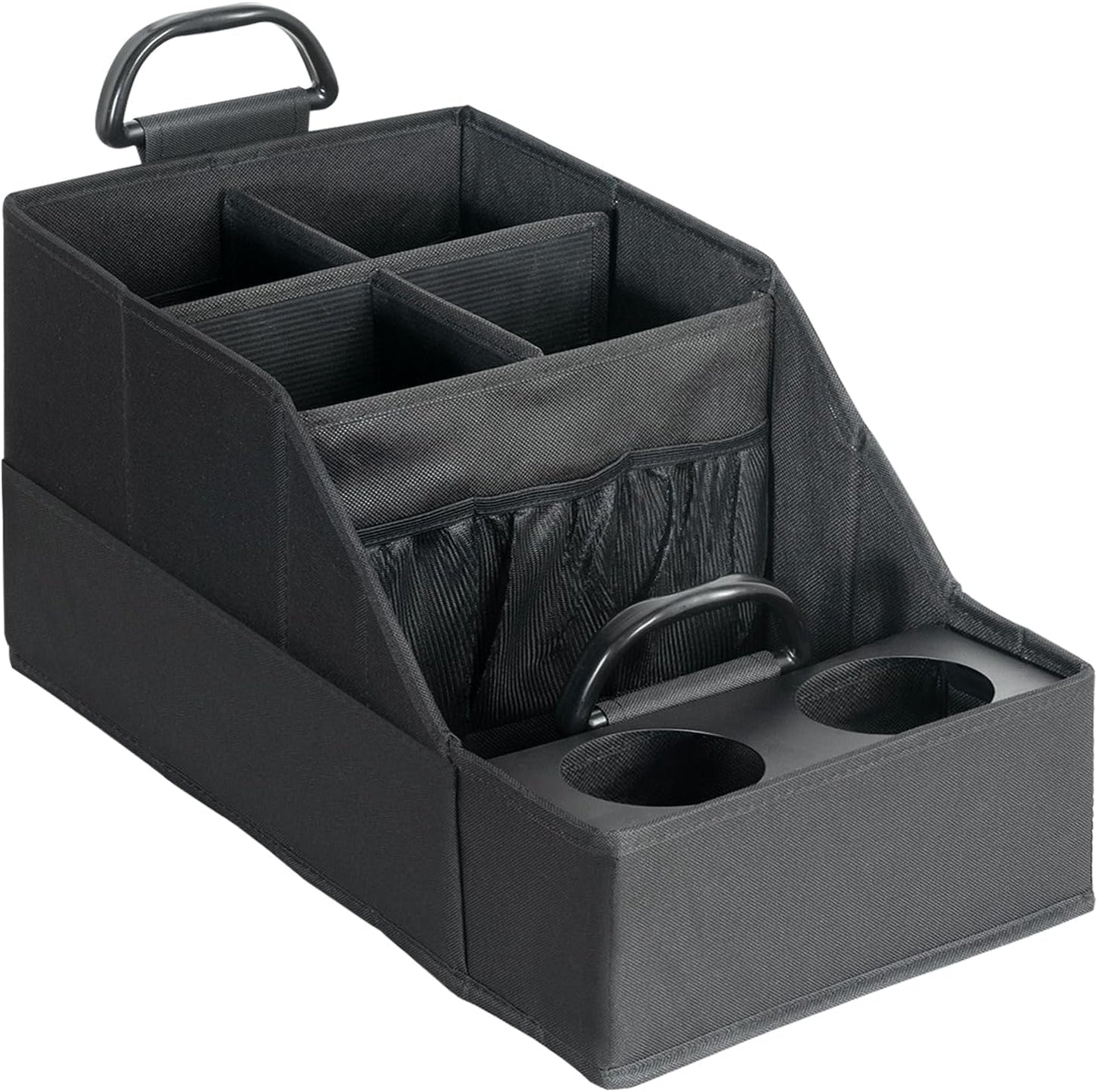 FLYBOX Car Seat Organizer - 12 Compartments & 2 Cup Holders