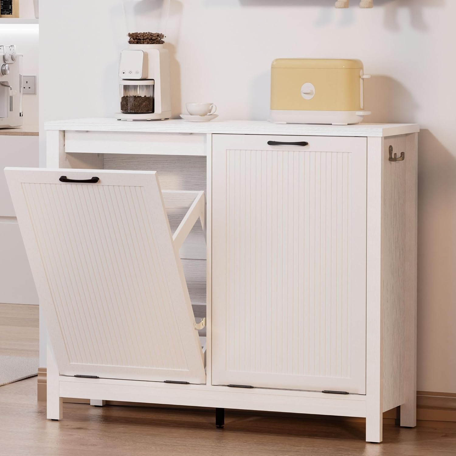 Tilt Out Trash Can Cabinet with Deodorising Function for Kitchen