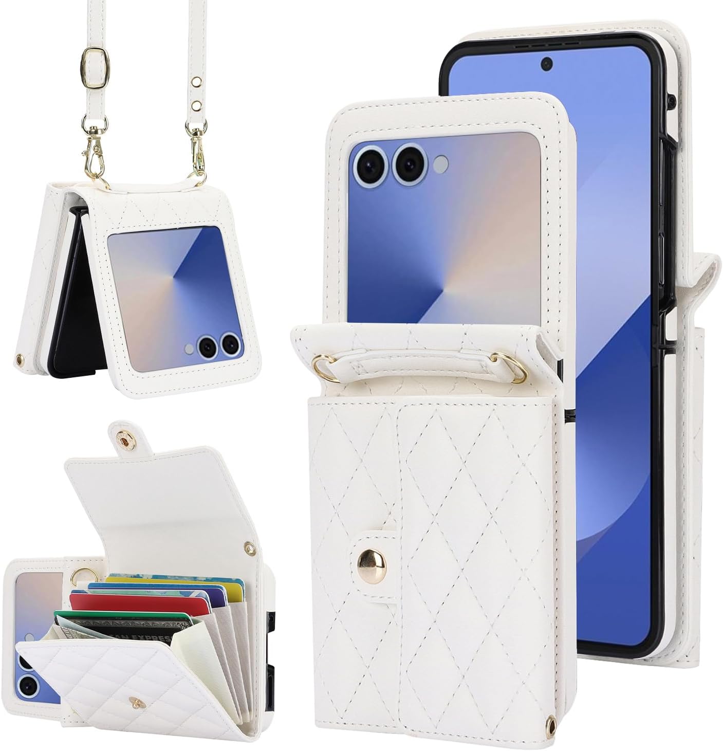Accordion Crossbody Wallet Case for Samsung Galaxy Z Flip 7