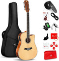 12-String Acoustic Electric Guitar Natural Gloss - Spruce Top