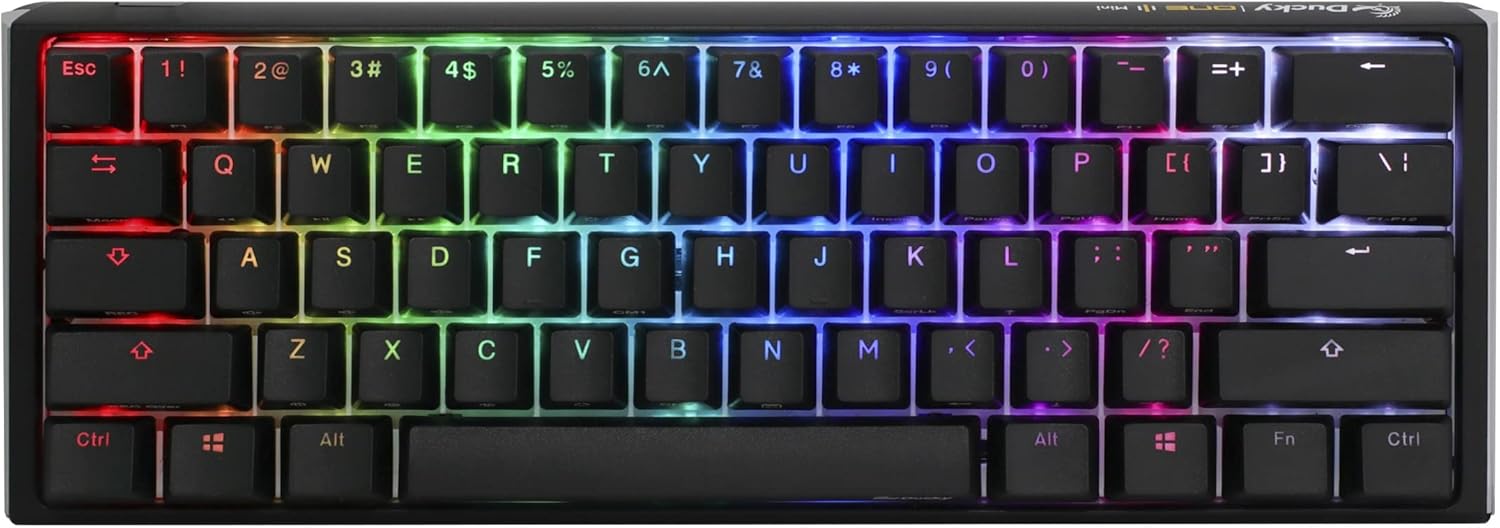 Ducky One 3 Mini 60% Mechanical Keyboard with RGB and PBT Keycaps