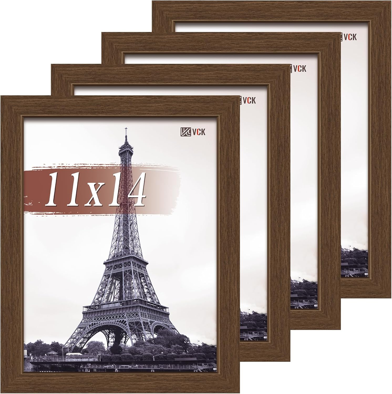 VCK 11x14 Picture Frame Set of 4 - Gallery-Quality Wood Frames