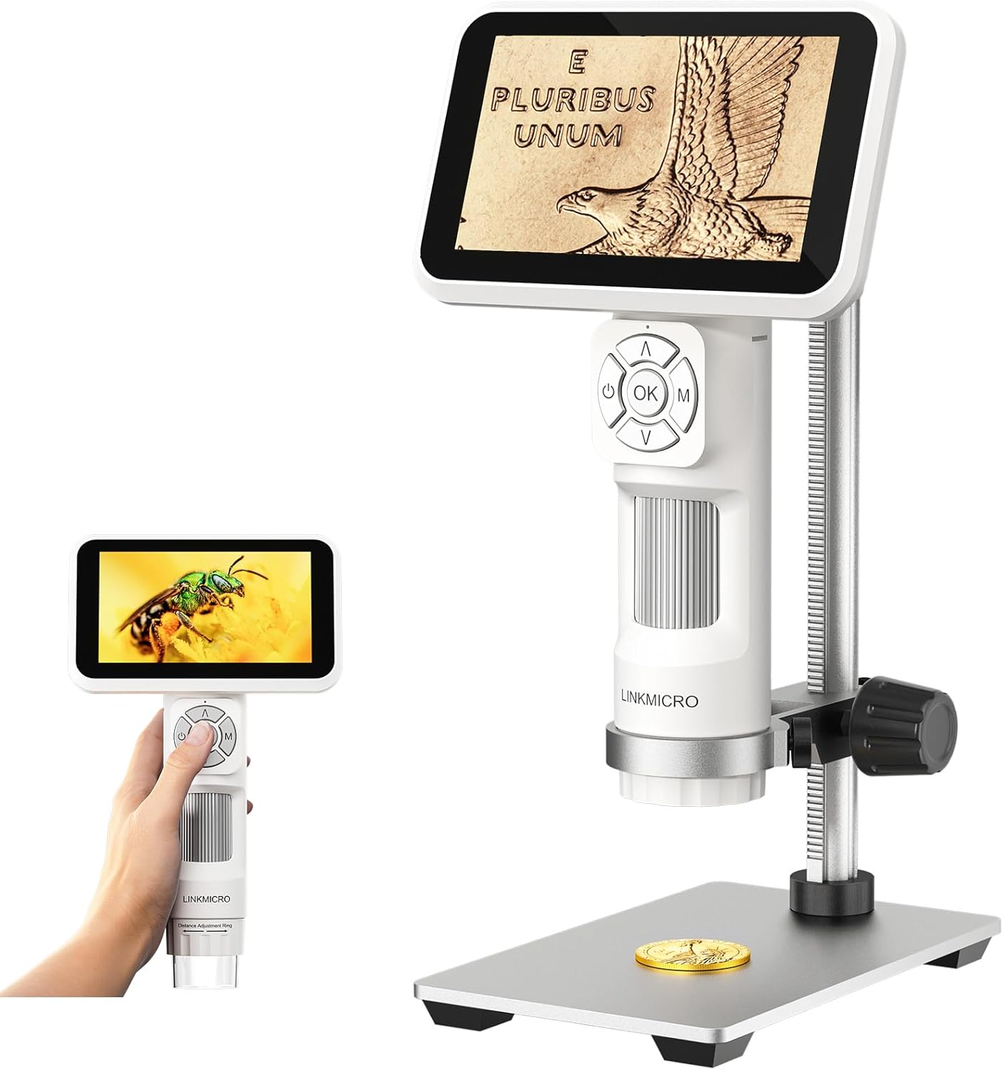 LM115 LCD Digital Coin Microscope for Adults and Kids, 5in