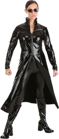 Matrix Neo & Trinity Costumes for Adults - Long Black Trench Coat