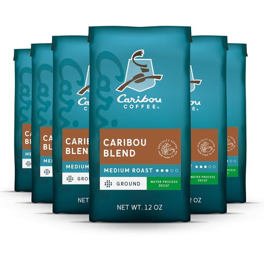 Caribou Coffee Medium Roast Decaf Ground Coffee 72 Ounces
