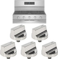 W11517334 Gas Range Stove Knobs Replacement - 5 Pack Durable Fit