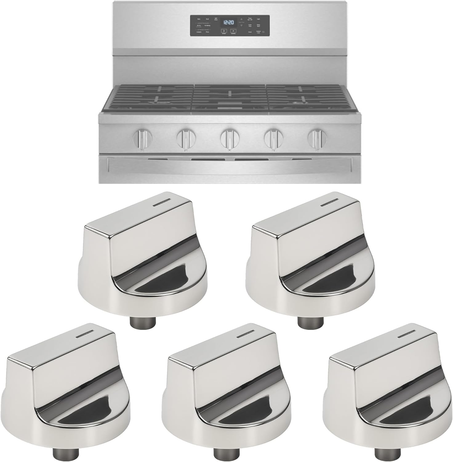 W11517334 Gas Range Stove Knobs Replacement for Whirl-Pool