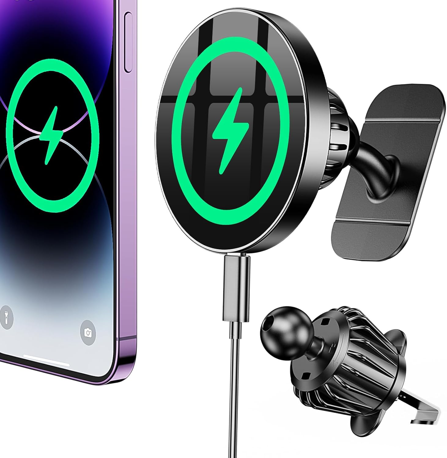 Kaistyle Magnetic Car Mount for iPhone - Stronger Hold