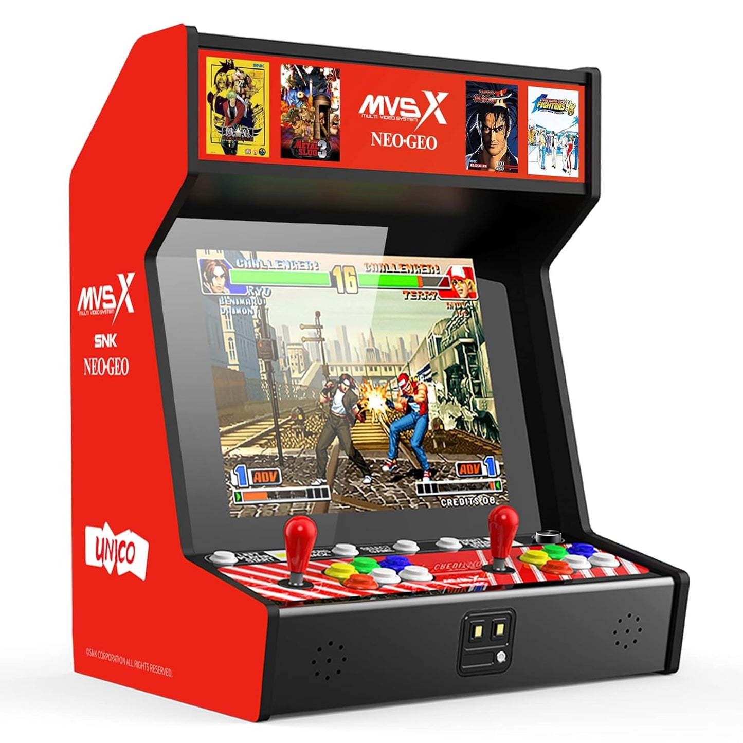 UNICO MVSX Home Arcade with 50 Retro Games for Two Players