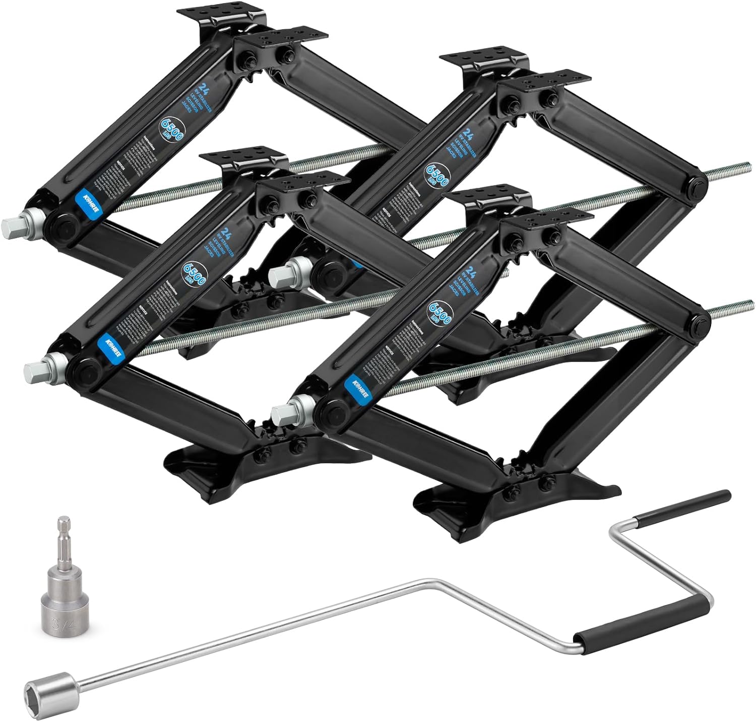Kohree 6500lbs Heavy Duty RV Stabilizer Jacks for Trailers