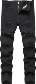 Men's Slim Fit Stretch Ripped Jeans - Comfortable Stretch Denim leg