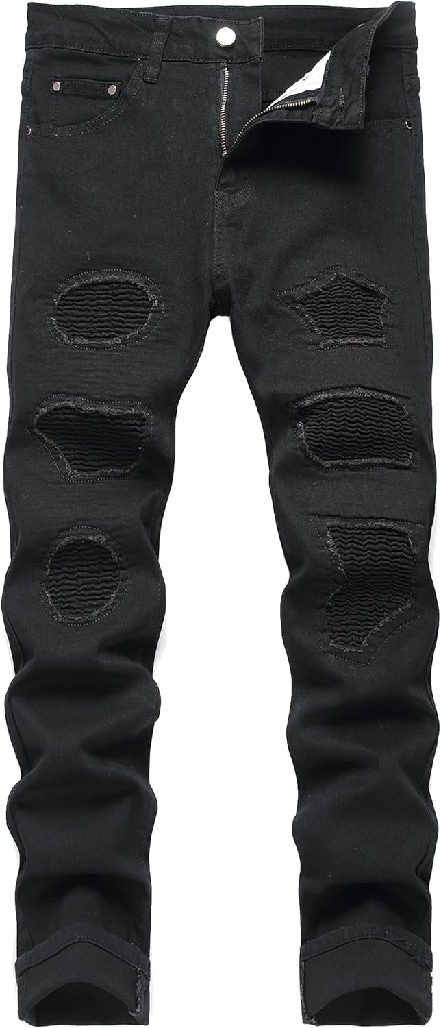 JUNBAOSS Men's Slim Fit Stretch Jeans for Stylish Comfort