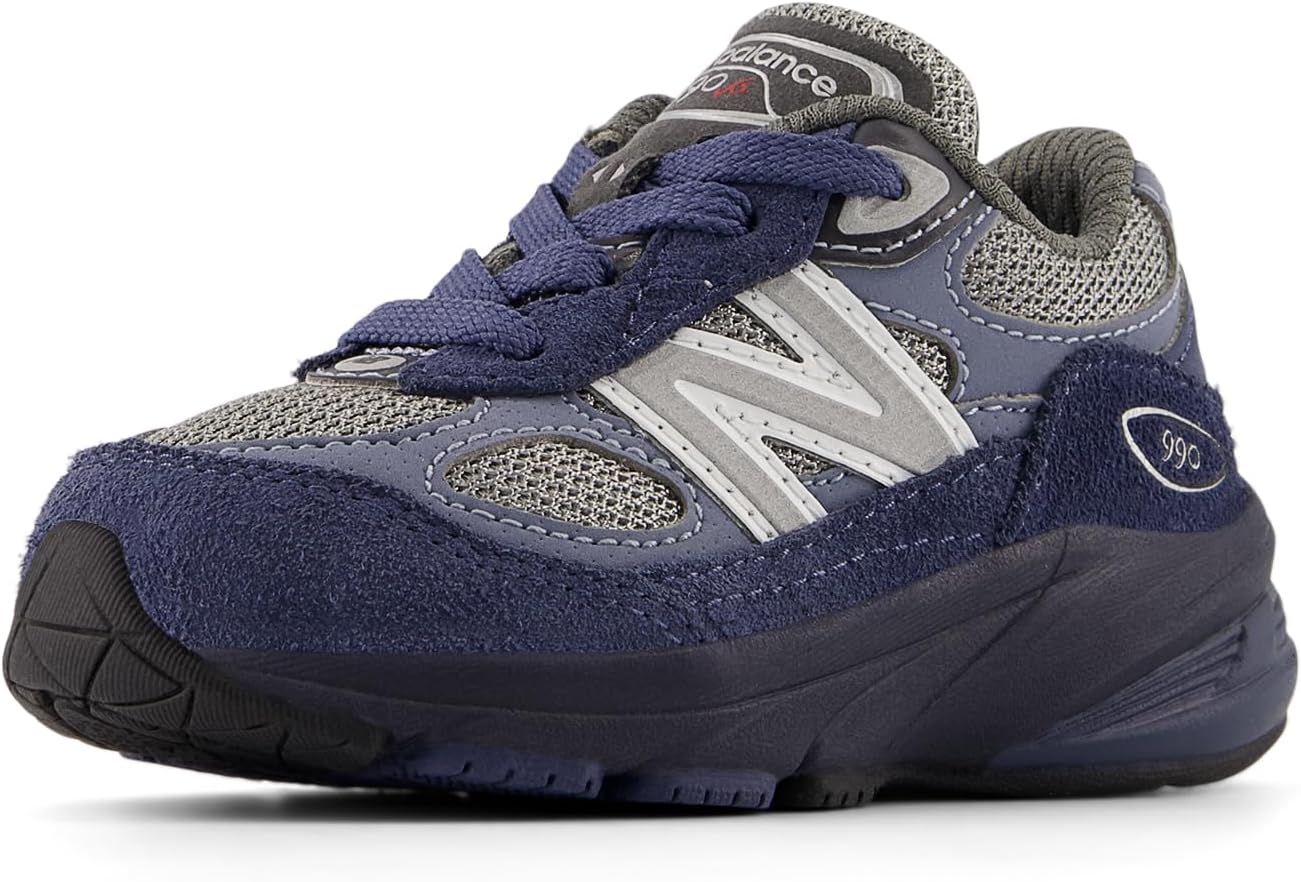 New Balance Kids' 990 V6 Lace-up Sneaker for Active Play