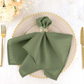 Cloth Napkins Set of 100 20x20 in Eucalyptus Sage Green - Reusable