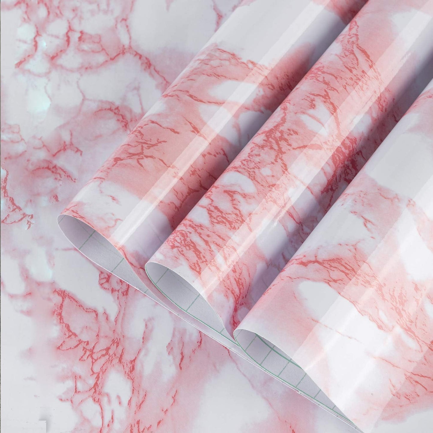 BAYYA Extra Wide Pink Marble Contact Paper for Stylish Decor